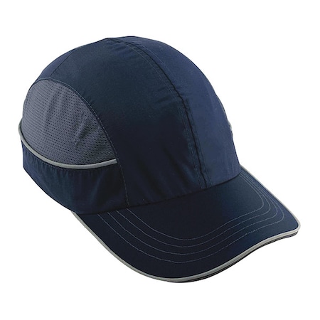 Ergodyne Bump Cap, Long Brim Baseball, ABS, Hook-and-Loop Suspension, Navy, Fits Hat Size One Size Fits Most 8950