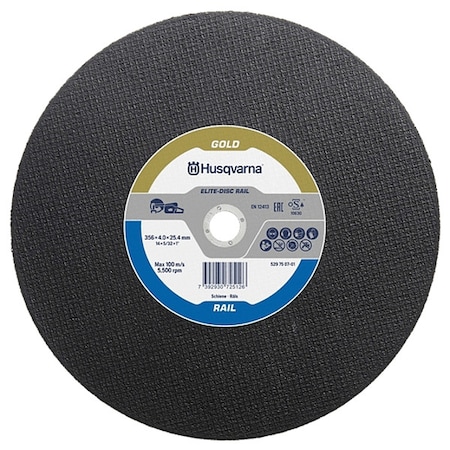 Husqvarna DiamondSawBlade, Diam:14", Arbor:1" 529750701