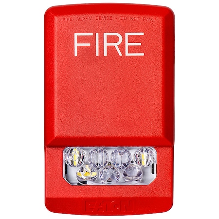 Eaton Strobe Light, Red, LED, 24V, 60 FPM, Not Applicable Dia., Wall ELSTR