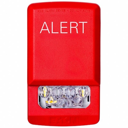 Eaton Strobe Light, Red, LED, 24V, 60 FPM, Not Applicable Dia., Wall ELSTR-AL