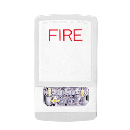 Eaton Strobe Light, White, LED, 24V, 60 FPM, Not Applicable Dia., Wall ELSTW