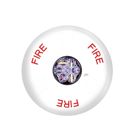 Eaton Strobe Light, White, LED, 24V, 60 FPM, 6 1/4 in Dia., Ceiling ELSTWC