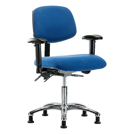 Zoro Select Ergonomic Chair, Adjustable Arms, 19" to 24" Height, Blue BR-ESD-FDHCH-CR-T0-A1-EG-ESDBLU