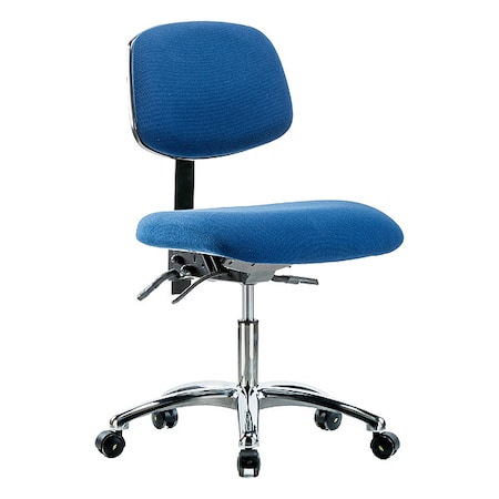 Zoro Select Ergonomic Chair, No Arms, 19" to 24" Height, Blue BR-ESD-FDHCH-CR-T1-A0-EC-ESDBLU