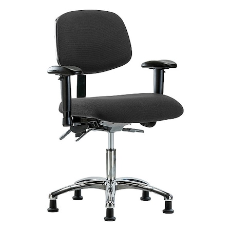 Zoro Select Ergonomic Chair, Adjustable Arms, 19" to 24" Height, Black BR-ESD-FDHCH-CR-T1-A1-EG-ESDBLK