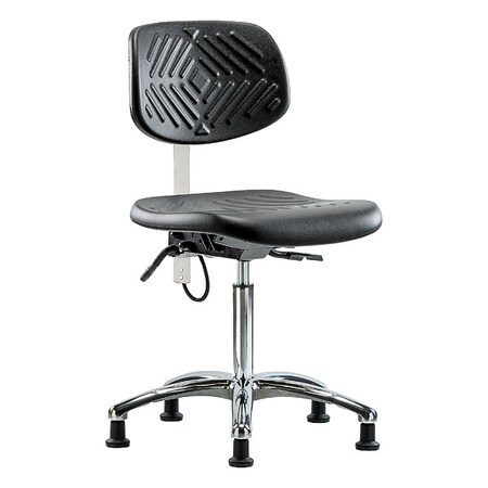 Zoro Select ESD Task Chair, No Arms, 20-1/2" to 28" Height, Black BR-ESD-PMBCH-CR-T1-A0-NF-EG