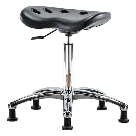 Zoro Select Stool, Polyurethane, Black, 20 in to 27 1/2 in Seat Height ESD-PTMBSL-CR-NF-EG