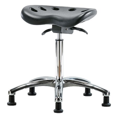 Zoro Select Tractor Stool, Polyurethane, Black, 20 in to 28 in Seat Height ESD-PTMBSO-CR-NF-EG