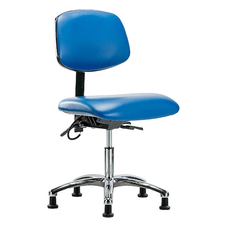 Zoro Select Ergonomic Chair, No Arms, 19" to 24" Height, Blue BR-ESD-VDHCH-CR-T0-A0-EG-ESDBLU