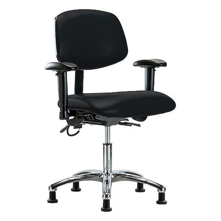 Zoro Select Ergonomic Chair, Adjustable Arms, 19" to 24" Height, Black BR-ESD-VDHCH-CR-T1-A1-EG-ESDBLK