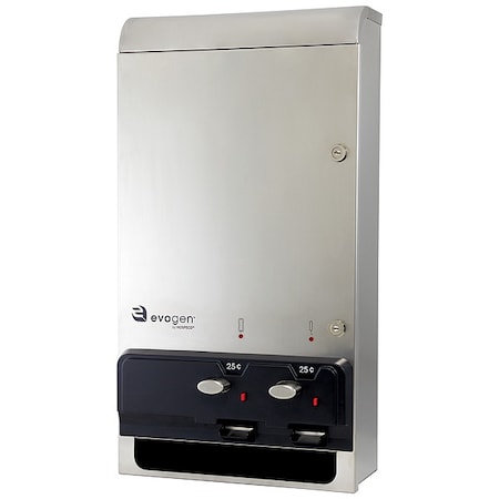 Evogen Sanitary Napkin/Tampon Dispenser, SS EV1SS-25