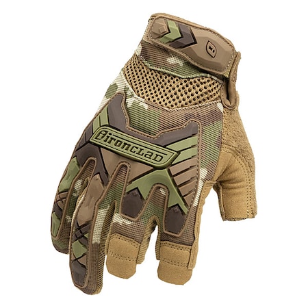 Ironclad Performance Wear Tactical Trigger Gloves, Synthetic Suede Palm, Hook-and-Loop, Pull with Carabiner Hole Cuff, Size M EXOT-FRICAM-03-M