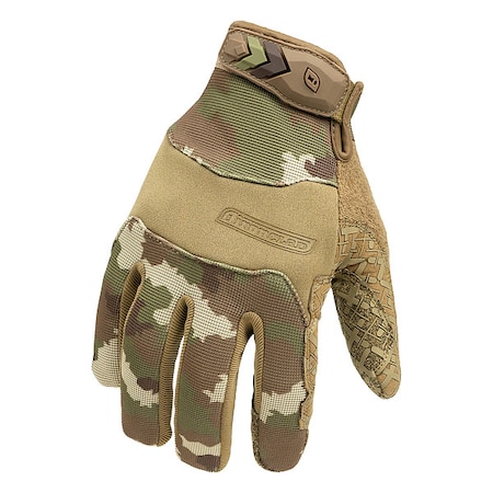 Ironclad Performance Wear Tactical Grip Gloves, Synthetic Suede Palm, Hook-and-Loop, Pull with Carabiner Hole Cuff, Size M EXOT-GCAM-03-M