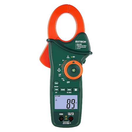 Extech Clamp Meter, Backlit LCD, Digital EX840A