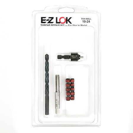 Zoro Select Thread Repair Kit, Self Locking Thread Inserts, Steel, 10 Inserts EZ-310-3