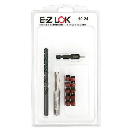 Zoro Select Thread Repair Kit, Self Locking Thread Inserts, Steel, 10 Inserts EZ-329-3