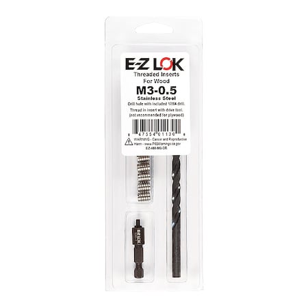 Zoro Select Thread Repair Kit, Knife Thread Inserts, Plain, 10 Inserts EZ-400-M3-CR