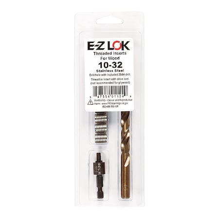 Zoro Select Thread Repair Kit, Knife Thread Inserts, 18-8 Stainless Steel, 6 Inserts EZ-400-332-CR