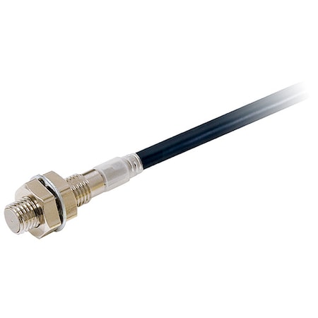 Omron Cylindrical, Inductive Proximity Sensor, 8 mm Dia., Stainless Steel, 2 m, Bare Wire, 3 Wires, Shielded E2E-X1R5C18 2M