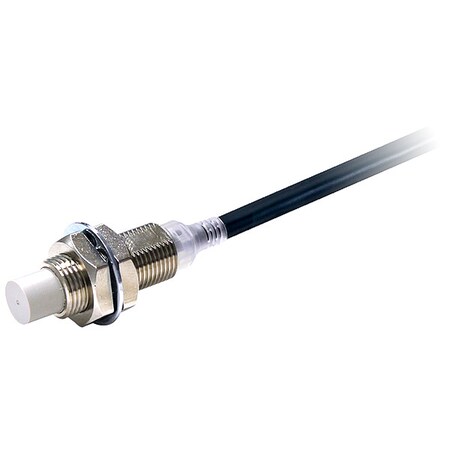 Omron Cylindrical, Inductive Proximity Sensor, 12 mm Dia., Brass, 2 m, Bare Wire, 3 Wires, Unshielded E2E-X5MC112 2M