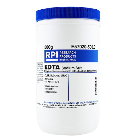 Rpi EDTA Disodium Salt, 500g, Powder E57020-500.0
