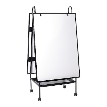 Mastervision Dry Erase Board, Melamine, 59 21/32 in, 29 23/32 in, Aluminum Frame, White, Matte EA49125016