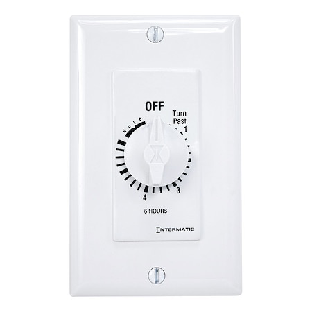 Intermatic Timer, Spring Wound, 6 Hr, Hold Feature FD6HHW