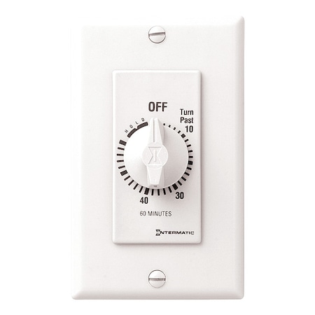 Intermatic Timer, Spring Wound, 60 Min, Hold Feature FD60MHW
