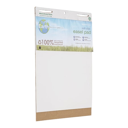 Mastervision Self-Stick Easel Pad, White, PK2 FL1218207