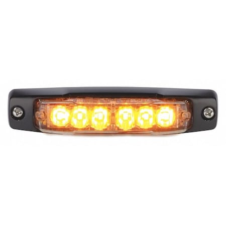 Federal Signal Warning Light, Amber, 12V DC, Variable FPM, Not Applicable Dia. MPSC-A