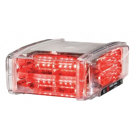 Federal Signal Mini Light Bar, LED, Red, Permanent NVG10-4RF