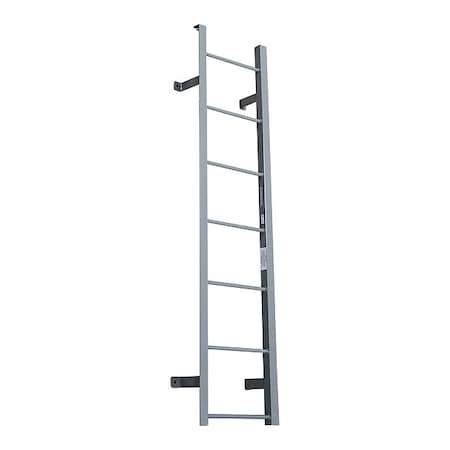 Cotterman 6 ft 5 in Overall H, Fixed Ladder, Steel, 7 Steps, Side Step Exit, Powder Coated Finish F7S C1