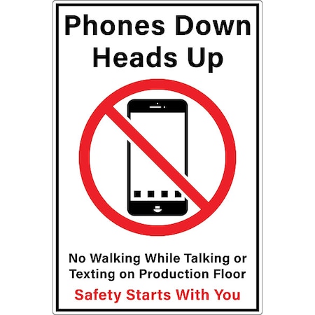 Stranco Floor Sign, 24INx16IN, Red/black FS-2416-615