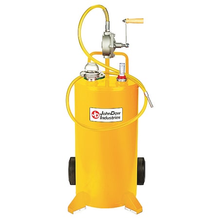 Johndow Industries Fuel Caddy, 25 gal, Diesel, Yellow, Steel FC-25DC