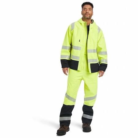 Ariat Hi-Vis FR Jacket, Cotton, Fabric, Modacrylic, Nylon, Polyarylate, Class 3 Yellow, 2XL 10041788
