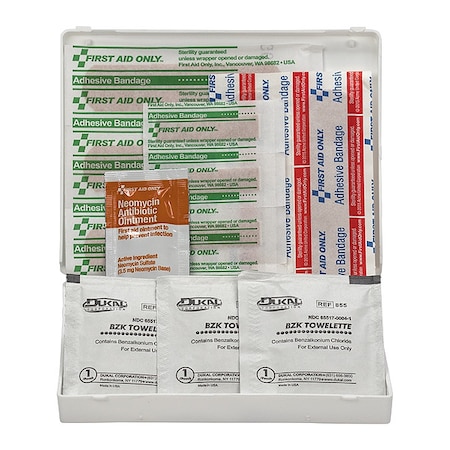 First Aid Only First Aid Kit and Housing, Plastic 16 Components, 5 People Served FAO-106