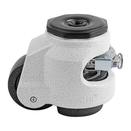Foot Master Leveling Caster, Alum, Swivel, M12 GDR-80S