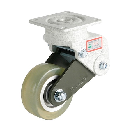 Foot Master Plate Caster, Rigid, Polyurethane, 130mm H GDS-75A-65RF