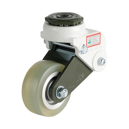 Foot Master Bolt-Hole Caster, 75mm dia, Swivel, PU GDS-75A-65SS