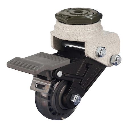 Foot Master Bolt-Hole Caster, 50mm dia, Swivel, PU GDS-50-BSS-EUS