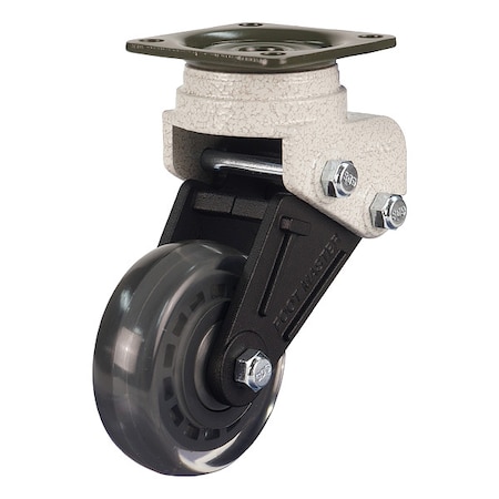 Foot Master Plate Caster, Rigid, Polyurethane, 115mm H GDS-65-ARF-EUS