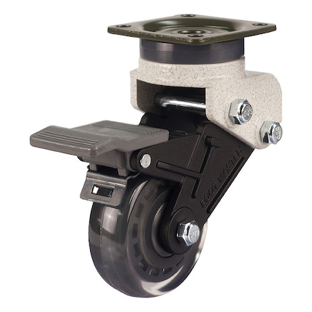 Foot Master Plate Caster, Swivel, Polyurethane, 115mm H GDS-65-BSF-EUS