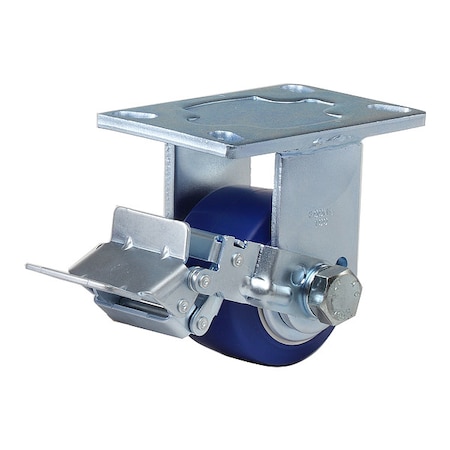 Foot Master Plate Caster, Rigid, Polyurethane, 145mm H GF-100B-RF-MUD