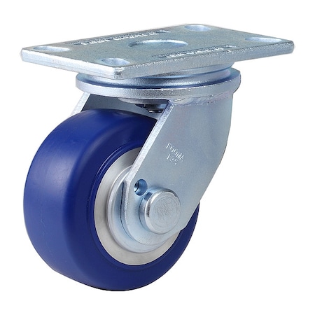 Foot Master Plate Caster, Swivel, Polyurethane, 167mm H GF-125A-SF-MUD