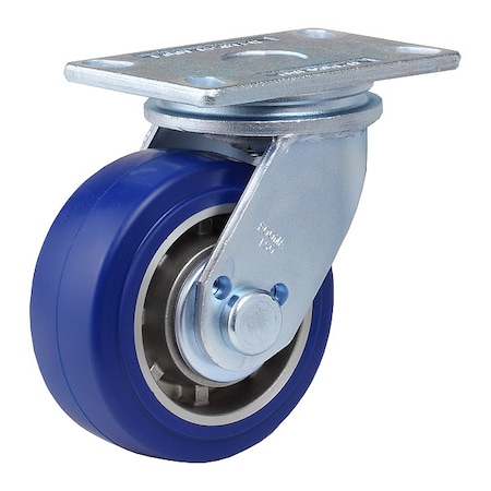 Foot Master Plate Caster, Swivel, Polyurethane, 190mm H GF-150A-SF-MUD