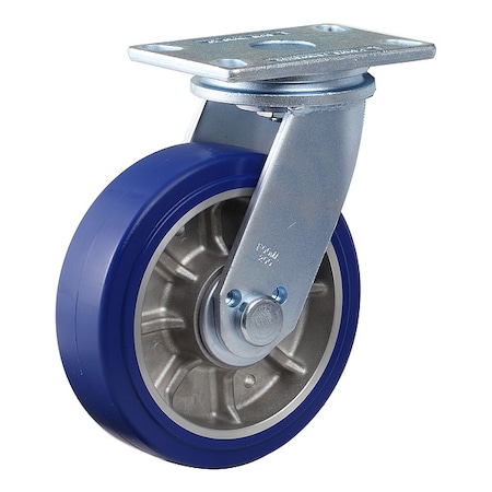 Foot Master Plate Caster, Swivel, Polyurethane, 257mm H GF-200A-SF-MUD