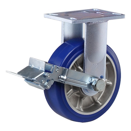 Foot Master Plate Caster, Rigid, Polyurethane, 257mm H GF-200B-RF-MUD