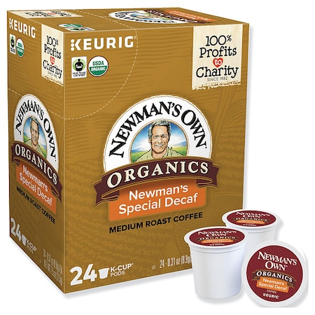 Newmans Own Organics Coffee, Special Decaf, Pod, Decaffeinated, Ground, 7.44 oz, 24 PK 4051