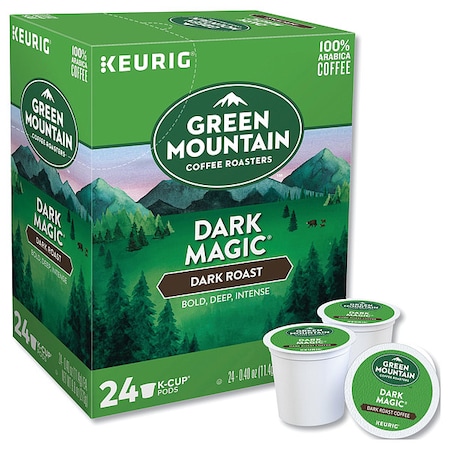 Green Mountain Coffee Coffee, Dark Magic Extra Bold, Pod, Caffeinated, Ground, 9.6 oz, 24 PK 4061