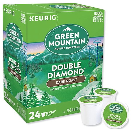 Green Mountain Coffee Coffee, Double Black Diamond Extra Bold, Pod, Caffeinated, Ground, 2.4 lb, 96 PK 4066